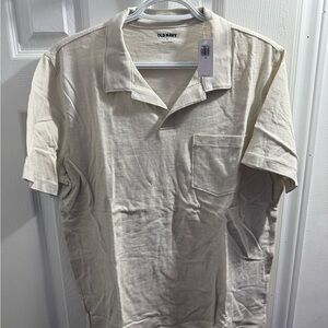 Old Navy Men's Light Tan Polo Shirt